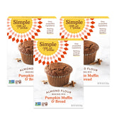 Simple Mills front pack showing almond flour pumpkin bread mix and clear ingredient callouts for easy baking