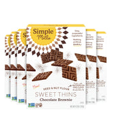 Simple Mills front packaging showing chocolate brownie thins and nutrition benefits