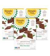 Simple Mills front packaging showing mint chocolate Sweet Thins and convenience