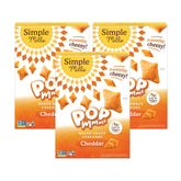 Simple Mills front packaging showing cheddar 3-pack and pantry-ready convenience