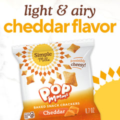Simple Mills single bag opened with crackers spilling and grab-and-go appeal