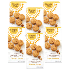 Simple Mills front packaging showing toasted pecan cookies and nutrition benefits