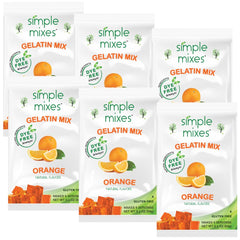 Simple Mixes front packaging showing orange gelatin and kosher badge benefiting quick selection