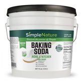 SimpleNature bucket front view showing resealable lid and scoop for easy storage