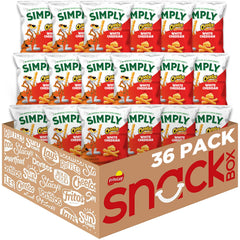 Simply Cheetos front packaging showing 36-count box, convenient grab-and-go