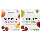 SIMPLY Fruit Bites front packaging showing real fruit branding and clean ingredients benefit