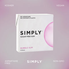 SIMPLY Gum pieces spread on table illustrating portion size and easy sharing