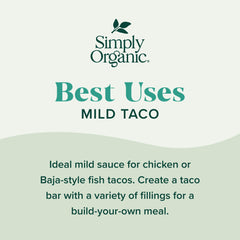 Simply Organic drizzled over Baja-style fish tacos, preserves crisp texture and flavor