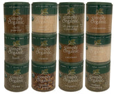 Simply Organic mini spices gift set by AUUOO front view showing twelve compact jars for gifting
