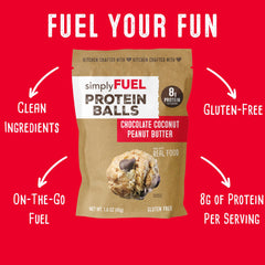 simplyFUEL pouch held in hand to show portable size for on-the-go fueling
