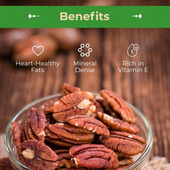 Sincerely Nuts close-up of pecan texture showing clean whole pieces and freshness