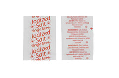 Single Serv front box showing 3000 salt packets and clear branding, convenient storage