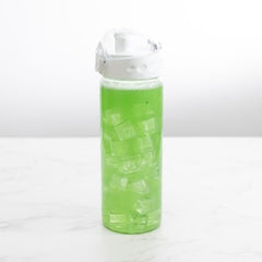SINGLES TO GO! powder being poured into a 16.9 fl oz bottle to create flavored water fast