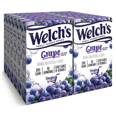SINGLES TO GO! Welch's front packaging showing quantity and grape flavor benefits