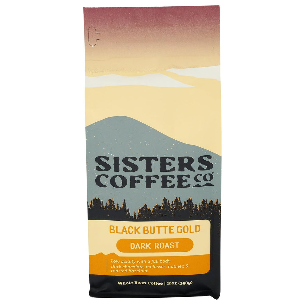 Sisters Coffee Company front packaging showing 12 oz bag and label, clear brand visibility and freshness