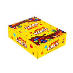 Sixlets close-up of chocolate candy texture highlighting vibrant colors and appeal