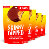 SKINNYDIPPED front packaging showing low-sugar snack benefits