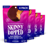 SKINNYDIPPED front packaging showing four 3.17oz bags convenience