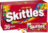 Skittles front box showing 36-pack bulk packaging and quick grab convenience