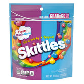 SKITTLES front packaging showing Wild Berry Tropical mix and bright colors for easy party use