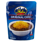 Skyline Original Chili front pouch showing product branding and convenience