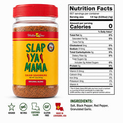 Slap Ya Mama caniter open lid with easy scooping for quick measuring benefit