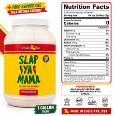Slap Ya Mama label close-up highlighting Original Blend for authentic flavor