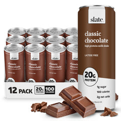 Slate front packaging showing 12-can box and clear branding for convenient storage