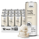 Slate French Vanilla front can showing label and protein benefit