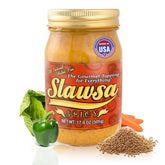 Slawsa front jar label showing brand and clean ingredients benefit