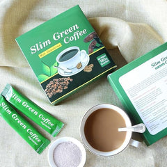 Generic Slim Green Coffee powder close-up showing texture and instant solubility benefit