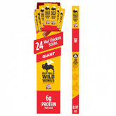 Slim Jim Buffalo Wild Wings hot front packaging showing the 24-pack and bold branding