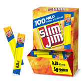 Slim Jim front box showing 100-count supply and brand