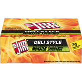 Slim Jim front packaging showing 24-count box and product branding for easy storage
