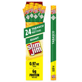 Slim Jim front packaging showing Tabasco giant meat sticks and box brand visibility