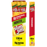 Slim Jim front packaging showing 18-count box and bold branding for quick purchase