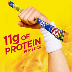 Hand holding Slim Jim stick to show size and handheld convenience from Slim Jim