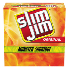 Slim Jim front packaging showing Original Shortboi sticks and benefits