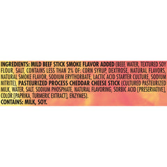 Slim Jim stick in hand to show 1.5 oz size and portable portion benefit