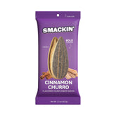 SMACKIN' front packaging showing cinnamon churro flavor and benefit of bold taste