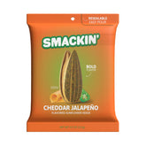 SMACKIN' front packaging showing cheddar jalapeño flavor and resealable benefit