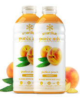 Smartfruit bottle front packaging showing peach blend and energy benefits