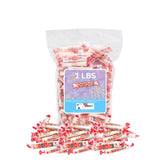 Smarties front of bag showing brand and quantity, convenient bulk packaging
