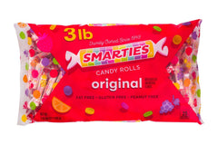 Smarties front bag shot showing brand and bulk count for easy recognition and planning