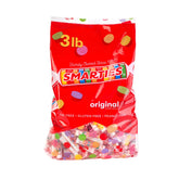 Smarties front packaging showing brand and 3 lb bulk convenience