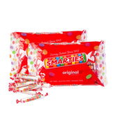 Smarties front packaging showing brand and bag size for easy selection