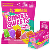 SmartSweets front packaging showing colorful candy and low sugar benefit