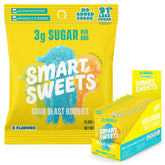 SmartSweets front packaging showing single-serve bag and bright colors benefits easy grab-and-go