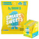 SmartSweets front packaging showing bag design and low sugar benefit