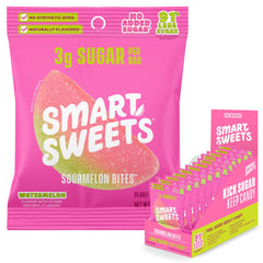 SmartSweets front packaging showing 1.8oz bag and branding for easy recognition